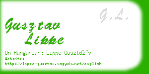 gusztav lippe business card